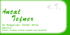 antal tefner business card